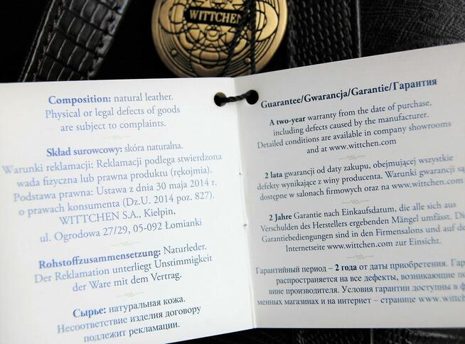 Nowa torebka na ramię Wittchen Lizard, skóra naturalna, brąz