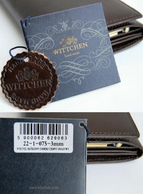 Portfel damski, portmonetka Arizona, Wittchen, skóra, brąz