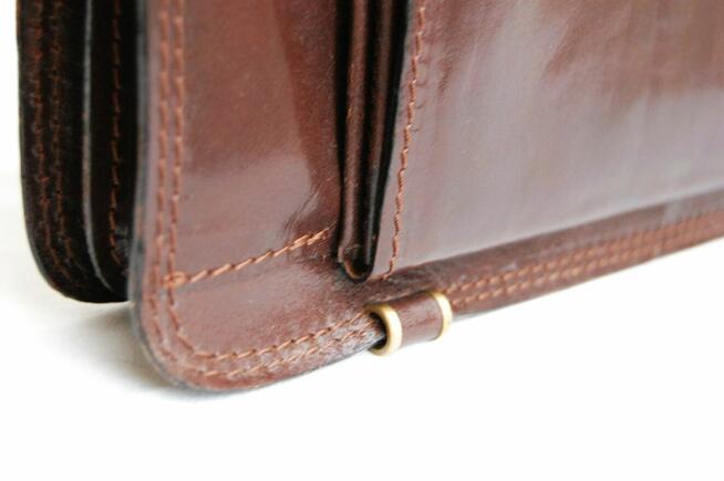 Sagan, nowa torba, teczka męska, skórzana, skóra, brąz