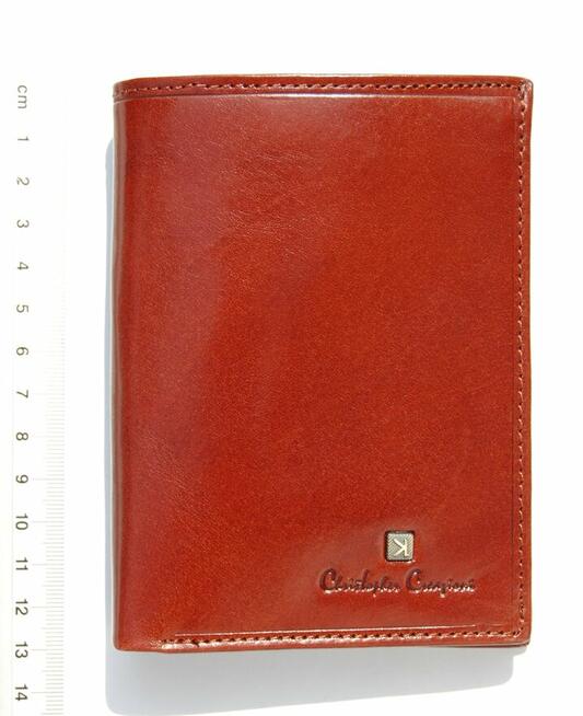 Nowy portfel męski skórzany Christopher Creazioni skóra natu