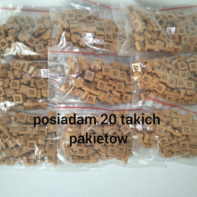 Lego Plate 1x1 Medium Nugat pakiet 100szt