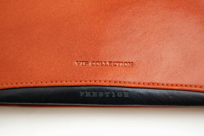 Portfel męski Vip Collection skóra naturalna koniakowy brąz