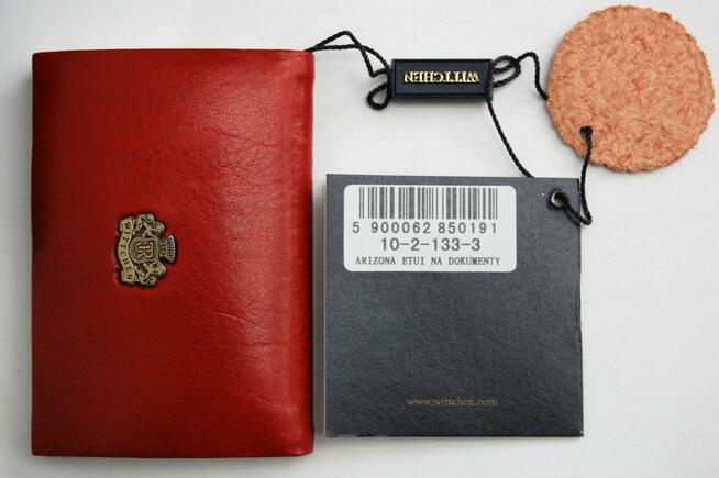 Wittchen, Arizona, etui na wizytówki, czerwona skóra natural