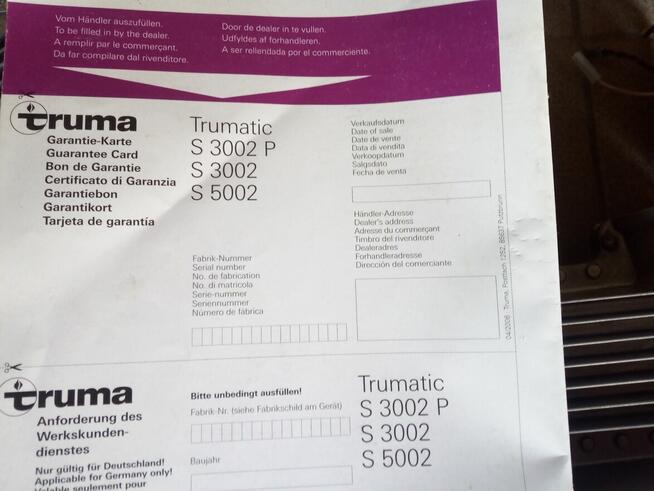 Używany ogrzewacz S Truma 3002P sprzedam- 509983864