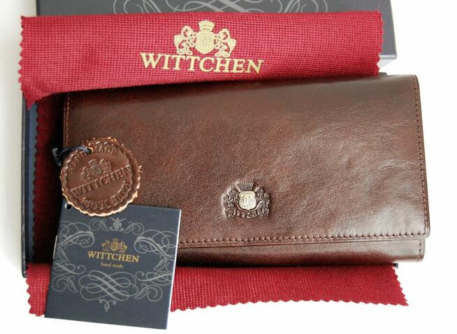 Portfel damski, portmonetka Arizona, Wittchen, skóra, brąz