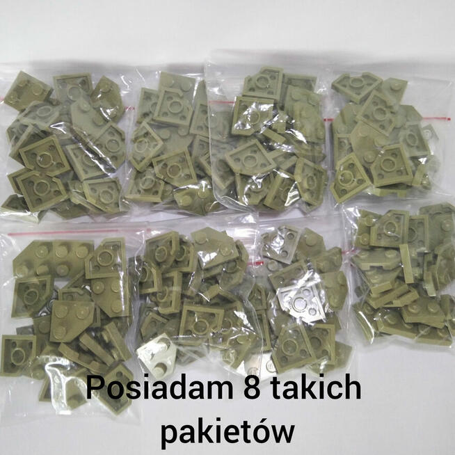Lego Corner Plate 2x2 Olive Green pakiet 20szt