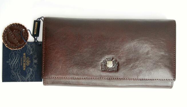 Portfel damski, portmonetka Arizona, Wittchen, skóra, brąz