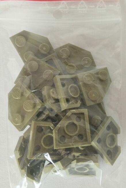 Lego Corner Plate 2x2 Olive Green pakiet 20szt