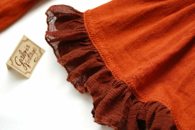 Burberry kardigan damski S XS wełna merino jedwab miedziany