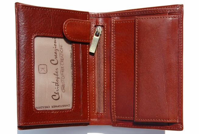 Nowy portfel męski skórzany Christopher Creazioni skóra natu