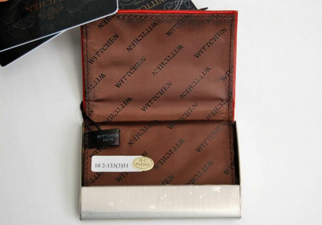 Wittchen, Arizona, etui na wizytówki, czerwona skóra natural