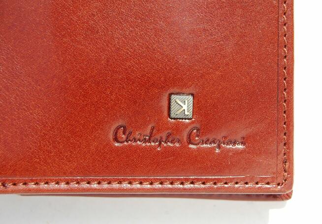 Nowy portfel męski skórzany Christopher Creazioni skóra natu