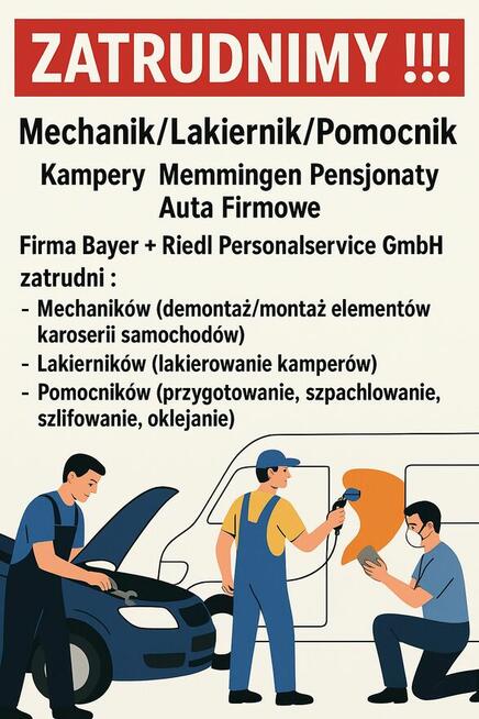 Pracownik na lakierni - Niemcy - Niemiecka umowa