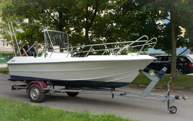 Łódź motorowa 8 os GPS 60KM Zamiana Faktura VAT Motorówka