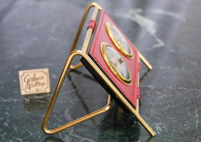 Barometr i zegar na biurko, design, Francja, lata 60 vintage