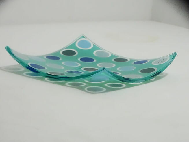 Szklana misa dekoracyjna Rosenthal Form 61111, Dekor 331161,