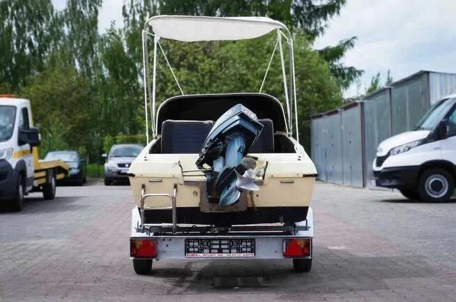 Łódź Motorowa Motorówka 40 KM Evinrude PRZYCZEPA Plandeka