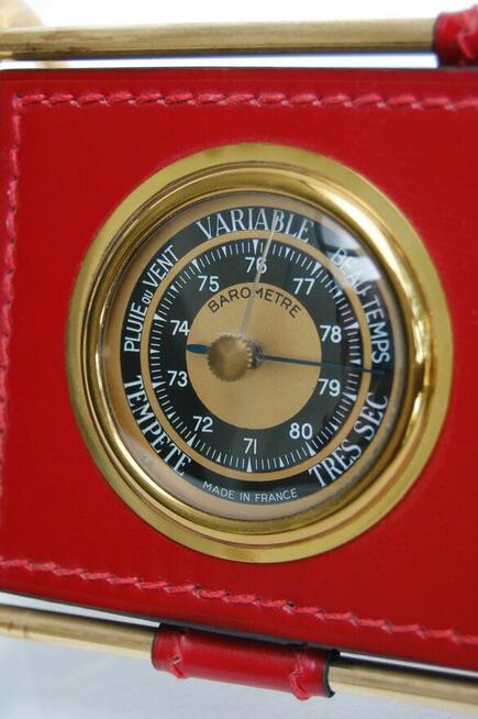 Barometr i zegar na biurko, design, Francja, lata 60 vintage