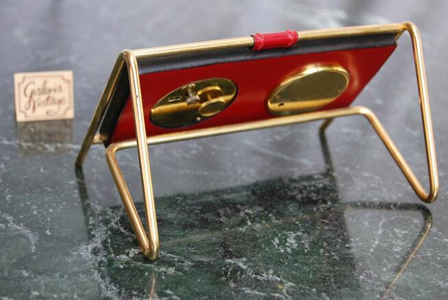 Barometr i zegar na biurko, design, Francja, lata 60 vintage