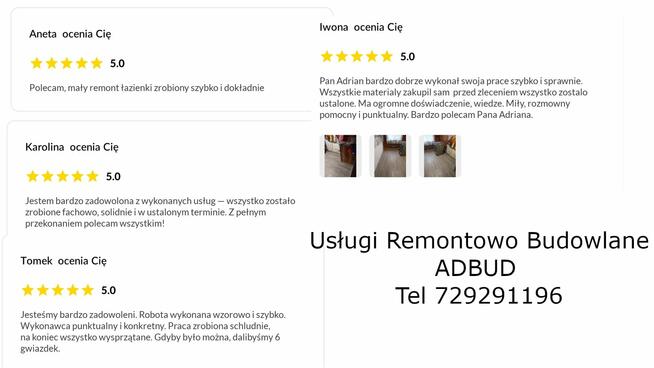 Usługi remontowo budowlane Piłai okolice