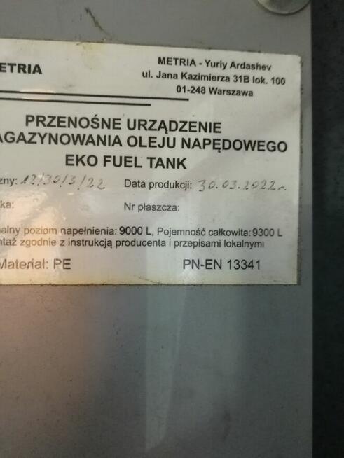 Zbiorniki paliwa dwuplaszczowe z dystrybutorem