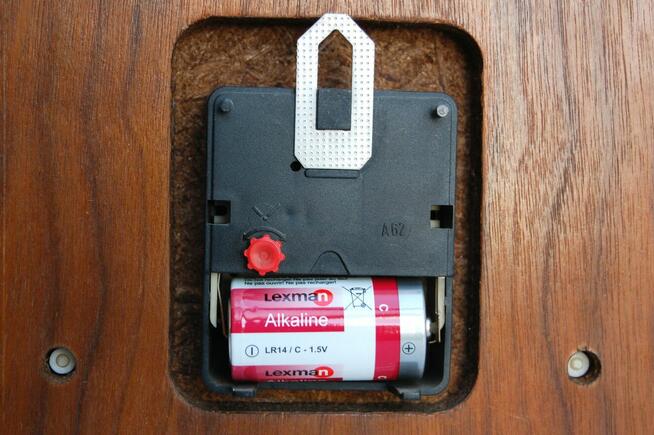 Zegar ścienny Weimar mosiądz teak modernizm Niemcy GDR