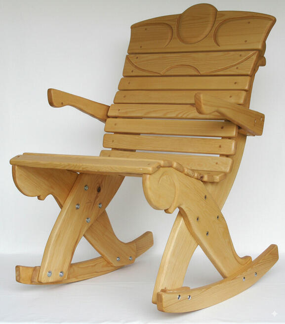 Fotel bujany na taras do altany lub na balkon. Profilowany