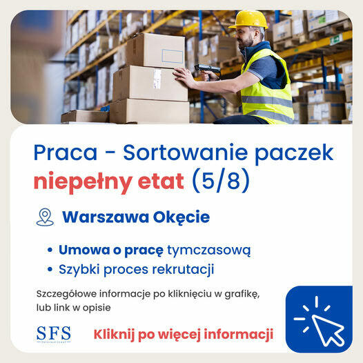 Pracownik magazynowy Okęcie/Służewiec