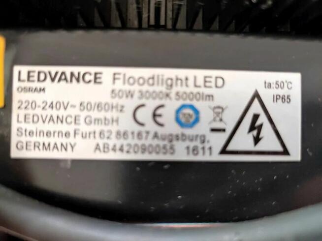 lampa led Naświetlacz Osram Ledvance 50w 3000k Czujnik 500lm