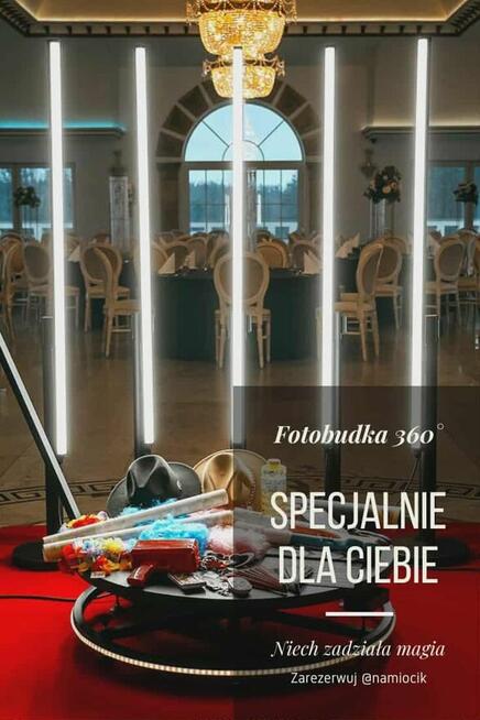 Fotobudka 360 VideoBudka Fotolustro Ciężki Dym Iskry