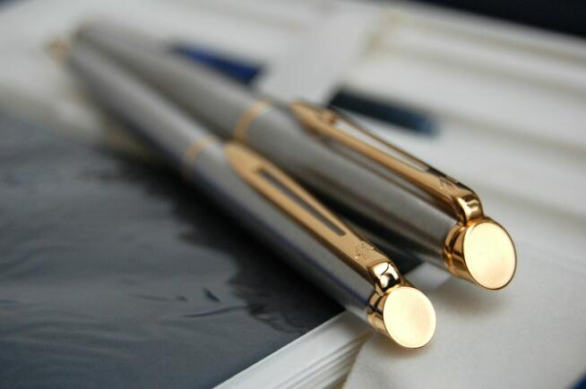 Pióro wieczne i długopis, stal, Hemisphere, Waterman Paris