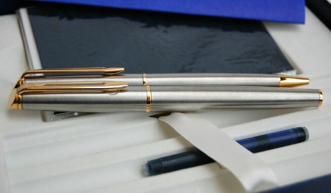 Pióro wieczne i długopis, stal, Hemisphere, Waterman Paris