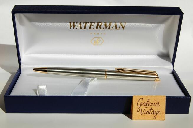 Długopis Waterman Hemisphere, stal, złoto, vintage, 2000 r.