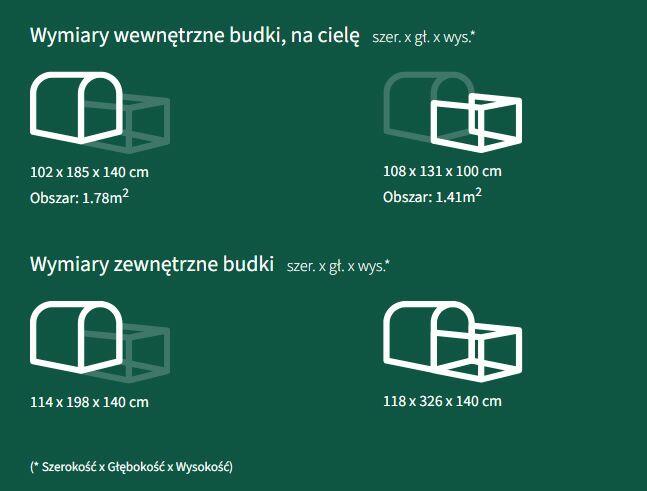 Budka iglo legowisko dla cieląt comfort z ogrodzeniem
