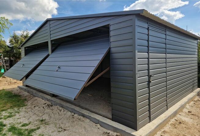 EKSPRESOWA REALIZACJA Garaż 7x6 DACH DWUSPADOWY, GRAFIT