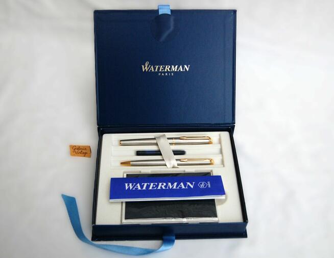 Pióro wieczne i długopis, stal, Hemisphere, Waterman Paris