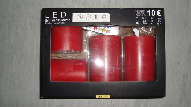 Świece led czerwone