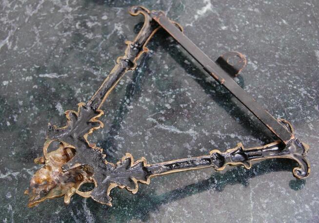 Dekor mosiężny, Faun, Pan, klasycyzm, część lustra, mosiądz