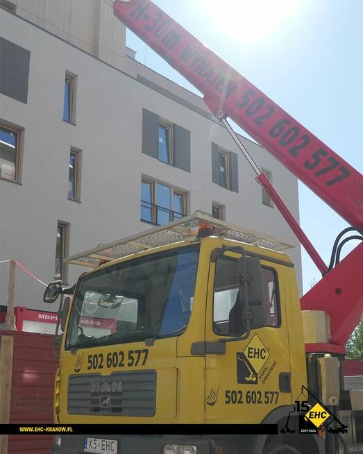 Wynajem dźwigów i podnośników koszowych