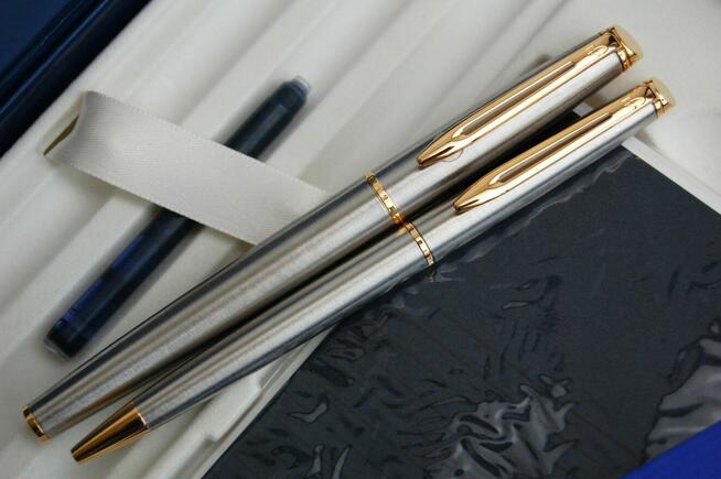 Pióro wieczne i długopis, stal, Hemisphere, Waterman Paris