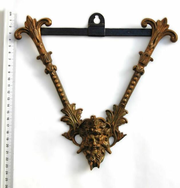 Dekor mosiężny, Faun, Pan, klasycyzm, część lustra, mosiądz