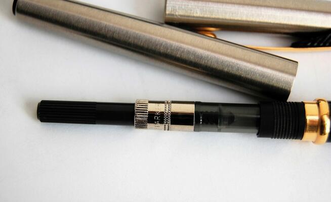 Pióro wieczne Parker Inflection, stal, złoto, vintage 2001