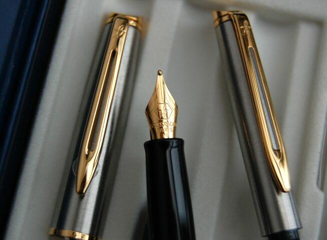 Pióro wieczne i długopis, stal, Hemisphere, Waterman Paris