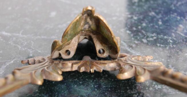 Dekor mosiężny, Faun, Pan, klasycyzm, część lustra, mosiądz