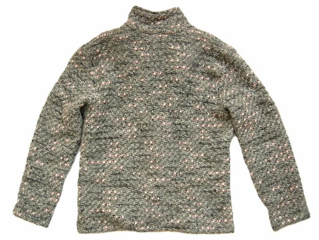 Sweter damski żakiet kardigan Portugalia 36S szary róż wełna