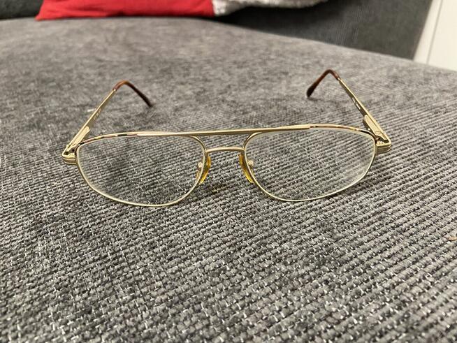 Przepiękne, pozłacane okulary