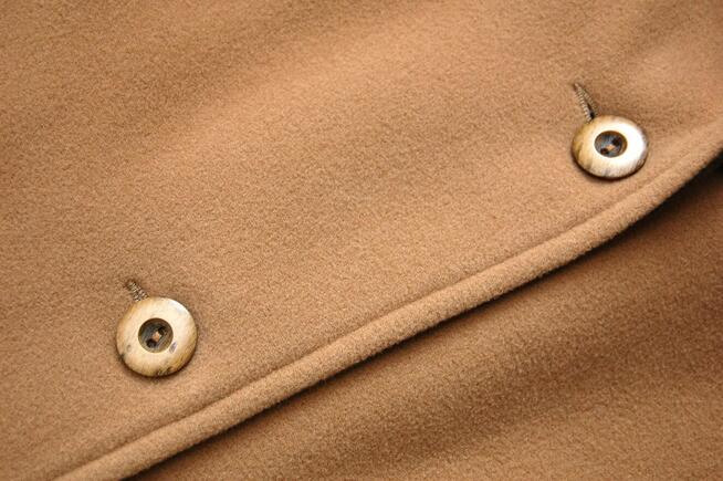 Płaszcz damski wełniany Barbara B 44 XXL 80% wełna camel beż