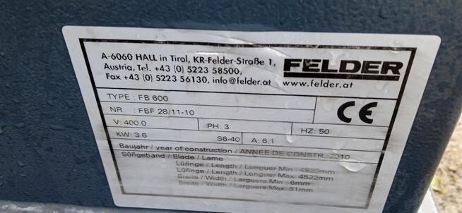 Piła taśmowa FELDER FB 600