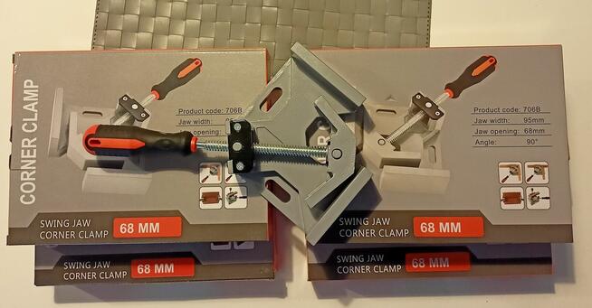 ŚCISK Stolarski KĄTOWY, Zacisk, IMADŁO NAROŻNE KĄT 90, Uchwy