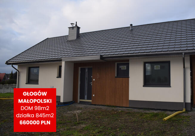 Dom 100m2 na działce 8.45a- Głogów Małopolski